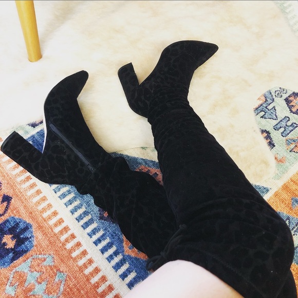 Free People OTK Velvet Leopard Boots - Picture 2 of 11